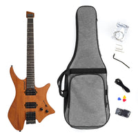 No-Headstock Electric Guitar Black Hardware Tonewood Body Electric Guitar Fixed Bridge String Instrument