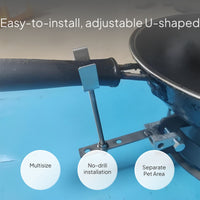 U-Shaped Pet Gate Attachment for Stair Railings