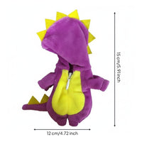 OB11 Animal Outfit Handmade Dinosaur Doll Costume Zipper Closure Soft Doll Jumpsuit for Hobbyists