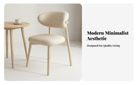 Upholstered Wooden Frame Chair Nordic design Seating Furniture Soft Upholstery adaptable Use for Readers, Cafe, Bedroom, Sunroom