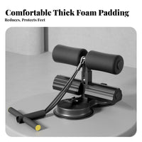Tension Rope Sit-up Instructor Compact Ab Exercise Instructor Cushioned Pad Ab Machine Support Handles for Home Workouts