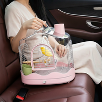 Portable Parrot Carrier Cage for Cockatiels and Budgies, Small Bird Travel Cage with Handle, Mini Bird Outing Bag