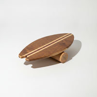 Curved Balance Board with Roller Textured Wooden Balance Board Long-Lasting Exercise Tool Lightweight for Athletes