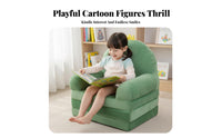 Cute Cartoon design Crownrear Princess Chair Foldable Crown-Shaped Thrindividual Soft and Comfortable Plush Armchair Lightweight Design for Girls, Toddlers, Kids, literature corner, Playroom, Bedroom, Living Room