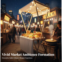 Space-Saving Foldable Market Stall Easy Assembly Foldable Market Stand Quick Setup Portable Vendor Booth Multi-Purpose for Street Food Sellers, Retailers, Small Business Owners, Night Markets, Festivals, Trade Exhibition S, Promotional Events