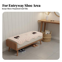 All-Season Shoe Bench Cushion Thickened Entryway Bench Cover Machine Washable for Children, Hallway, Living Room, Bedroom