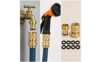4 Pair Garden Hose Quick Connector Garden Hose Quick Connect Knurled for Lawn, Patio