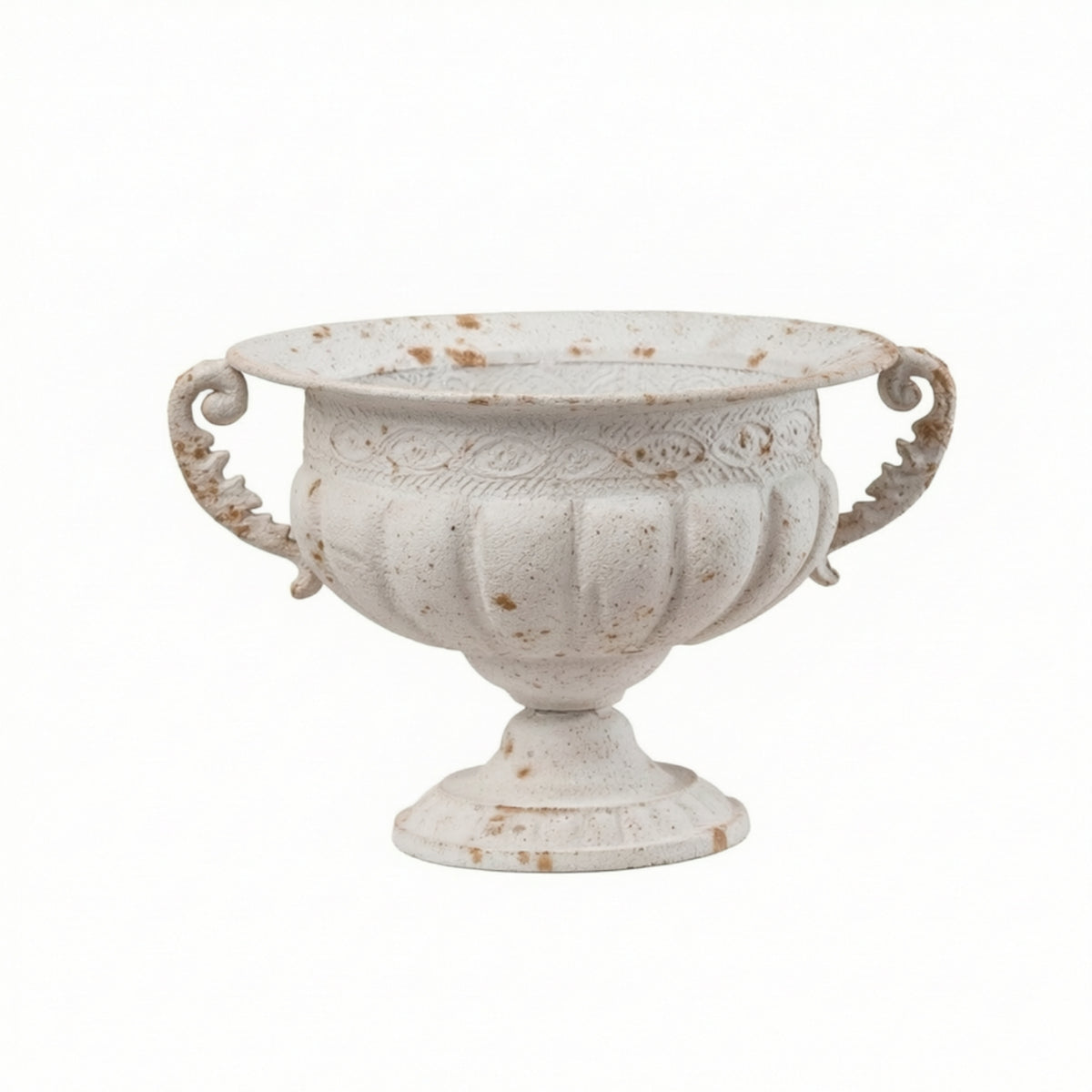 Weathered Urn Planter with Handles Distressed Pedestal Planter Decorative Urn Timeless for Florists, Tabletop, Garden