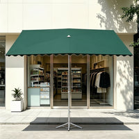 Offset Patio Umbrella with Cruciform Base Waterproof Offset Umbrella Water-Resistant for Cafe Owners, Homeowners, Storefront, Backyard, Market Stall