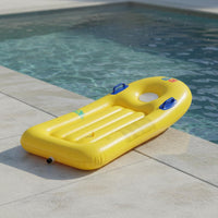 Thickened Kids Buoyant Board with Handles Large Size Children's Inflatable Surfboard High Buoyancy Wave Body Board with Handles Portable for Swimming Pool, Beach