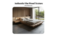 Minimalist Elegance Aesthetic Bed No Box Spring Needed Low Profile Foundation Bed Heavy Duty for Hotel Owners, Design Enthusiasts, Guesthouse