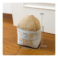 Cloth Cottage Doorstop Versatile Style Textile Door Stopper Anti-Pinch Decorative Cottage Door Stopper for Bedroom, Office