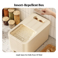 Moisture-Proof Rice Storage Container Transparent Lid Rice Storage Bin Safe