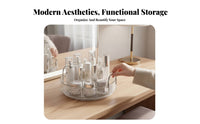 Multi-Tier rotating Organizer Large Capacity Tiered rotating Rack Elegant Design Raised Safety rim for Home Organizers, Bedroom