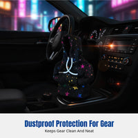 Car Gear Shift Cover, Hoodie Style, Luminous Night Glow, Dustproof Interior Decor