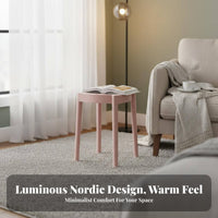 Nordic Design Stackable Plastic Stool Space-Saving Basic Utility Stool Lightweight Stacking Seat No Assembly Required for Adults, Kids, Homeowners, Living Room, Kitchen, Bedroom, Entryway