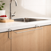 Sink Corner Shelf Wall Mounted for Living Room and Kitchen, No Drill 201 Stainless Steel Storage for Students, Small Triangle with Sleek Design