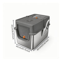 Enclosed Cat Waste Receptacle Extra-Large Cat Waste Receptacle High-Sided for Home, Apartments