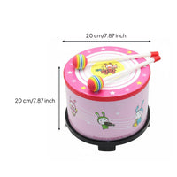 Early Education Cartoon Floor Drum Includes 2 Mallets Music Education Approach Method Instrument Crisp Sound Educational Toy Sturdy for Kindergarten, Preschool