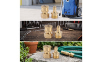 Pressure Washer Fitting Threaded Quick Connector Quick Connect and Disconnect Coupler for Car Vehicle Cleaners