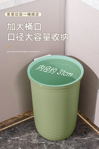 垃圾桶厨房专用超大容量家用2024新款餐饮商用户外厨余收纳桶大号 18L棕丨口径28cm*高32cm（买2送垃圾袋）