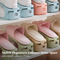 Long-Lasting Space Saving Shoe Rack Easy to Clean Adjustable Shoe Stacker Non-Slip Design for Adults, Homeowners, Entryway, Wardrobe