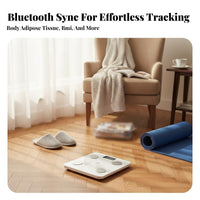 Connected Weight Scale High Accuracy Digital Home Scale Syncs with Fitness Apps Body Composition Analyzer for Families, Home Gym, Bedroom, Living Room