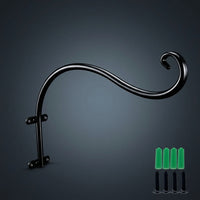 Hanging Basket and Flower Pots Clamp-on Railing Bracket, Heavy Duty Metal Iron Art Plant Hanger, Wind Chimes and Hanging Hooks, Garden Hook