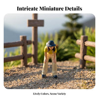 1:64 Scale People Figures Realistic Intricacies 1:64 Proportion Model People Tiny Person Model Highly Detailed for Hobbyists