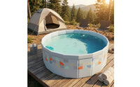 No-Assembly Foldable Swimming Pool Rigid-Wall Foldable Pool Collapsible Sturdy for Backyard