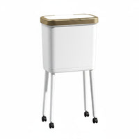 Tall Trash Can Luxury Style Raised Trash Bin with Lid Modern Look Household Storage for Living Room, Home