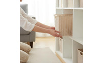 Imitation Rattan Storage Basket Decorative Rattan Design Storage Bin for Bedroom