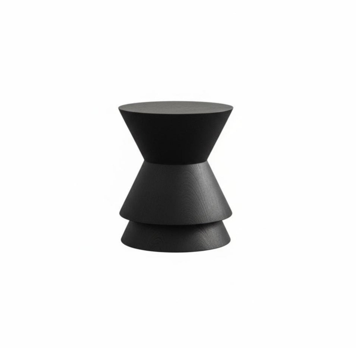Wabi-Sabi Design Hourglass End Table Natural Look Hourglass Pedestal Multi-Functional Low Stool No Assembly Required for Hospitality Business Owners, Interior Designers, Living Room, Entryway, Hotel, Bedroom