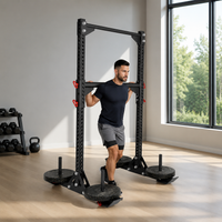 Yoke Squat Rack, Power Rack, Steel-Made, Matte Black, Home Training, Fitness Equipment