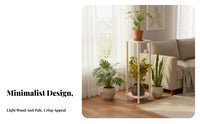 Floor-Standing 2-Tier Planter Rack Minimalist aesthetic Tiered Plant Stand Space-Saving Home Decoration adaptable Use for Homeowners, Apartment Dwellers, Office Workers, Living Room, Indoor, Balcony, Bedroom