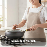 Uncoated Iron Pan Thickened Flat Bottom Wok Traditional Chinese Wok Versatile Small Iron Pot Hand-Crafted for Home Chefs