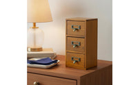 Multi-Drawer Storage Box Sturdy Wood Retro Desktop Cabinet Mini Apothecary Cabinet Removable Drawers Wooden Card Catalog