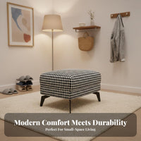 Soft Cushion Shoe Changing Stool Light Luxury Design Padded Shoe Bench Sturdy Legs Household Furniture Multifunctional for Small Apartment Dwellers, Families, Homeowners, Entryway, Living Room, Bedroom, Office