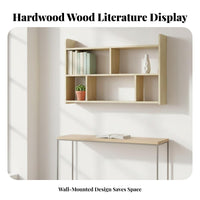 Minimalist Aesthetic Wall-Mounted Cubby Shelf Multi-Layer Design Bookcase Space-Saving Bookshelf Strong Load-Bearing for Apartment Dwellers, Book Collectors, Study Room, Home Office, Small Areas, Bedroom