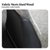 3 Pieces Modern Design Houndstooth Armchair contemporary design Living Room Sofa Comfortable spine supportrest Lounge Couch Upholstered Finish for Families, Homeowners, Movie Lovers, Apartment, Home Theater, Reception Area, Office
