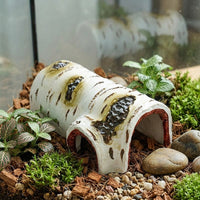 Realistic Reptile Hide and PVC Reptile Hide, Crested Gecko Enclosure Accessories for Turtle and Reptile, Hollow Interior Shelter