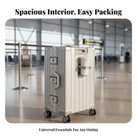 Large Capacity Hardside Trolley Airport Security Combination Lock Hardshell Rolling Trunk Telescoping Handle Suitcase Scratch Resistant for Travelers, Vacationers, Business Professionals, Vacation, Airport, Short Break Getaway