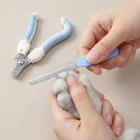 Nail Clippers for Cats and Dogs, Stainless Steel Puppy Nail Clippers with Safety Guard, Non Slip Pet Grooming Tool, Pink Ergonomic Handle Design