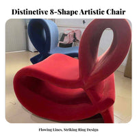 Sculptural for-for the modern continuous Loop Armchair Flowing Lines accent Chair Modern visual appeal Lounge Seat unobstructedrear Design for Interior Designers, homeowners, Reception Area, Living Room, Office, Showroom