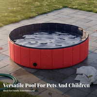 No Inflation Needed Foldable Dog Swimming Pool Multi-Purpose Collapsible Pet Bathing Tub Anti-Slip Bottom Foldable Dog Pool Nonslip for Pets, Dogs, Toddlers, Travel, Indoor, Backyard