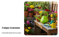 Diamond Shaped Watering Can Comfortable Handle 1.5L Watering Pot Lightweight Long Spout Water Can for Kids, Gardeners, Balcony, Garden, Indoor