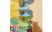 Rainbow Ball Tree Child-Centered Wooden Ball Run with Base Sensory Auditory Tree for Young Children, Teachers, Playroom, Kindergarten, Classroom