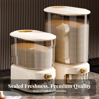 Moisture-Proof Rice Dispenser Airtight Seal Automatic Rice Dispenser Single-Press Dispensing for Pantry