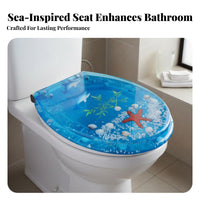Thickened Design Resin Toilet Seat Easy to Clean Universal Toilet Lid Waterproof Bathroom Fixture Long-Lasting Hinge for Homeowners, Families, DIY Enthusiasts, Home, Restroom, Powder Room