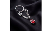 Nipple Rings with Dangle Charm Teardrop for Clubwear
